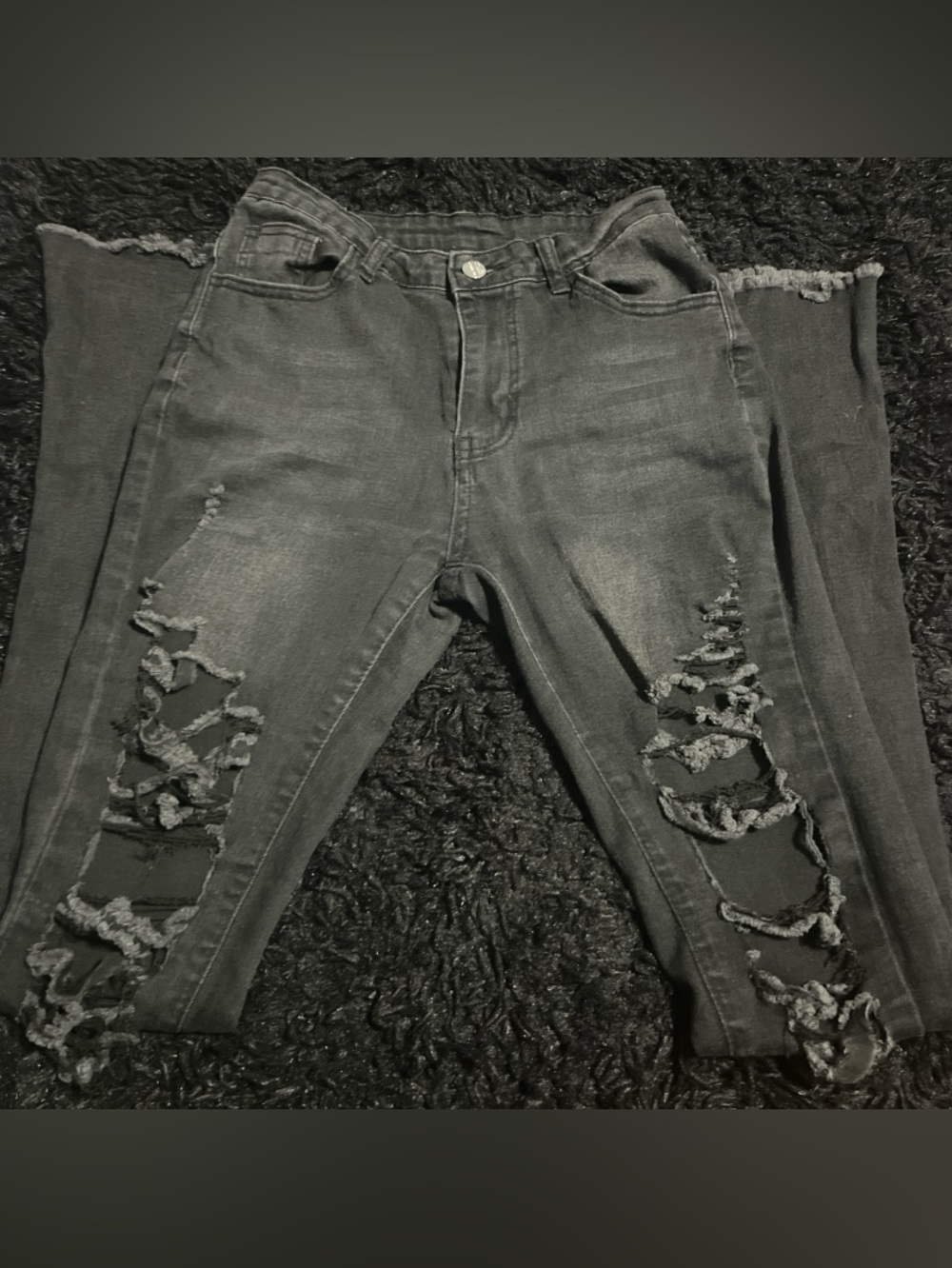 Black Ripped High-Rise Women’s Jeans